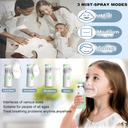 IDEABEL Health Care Mini Handheld Portable Asthma Inhale Nebulizer Ultrasonic Inalador Nebulizador For Children Adult