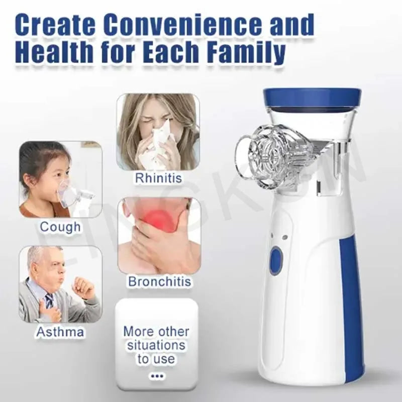 IDEABEL Health Care Mini Handheld Portable Asthma Inhale Nebulizer Ultrasonic Inalador Nebulizador For Children Adult