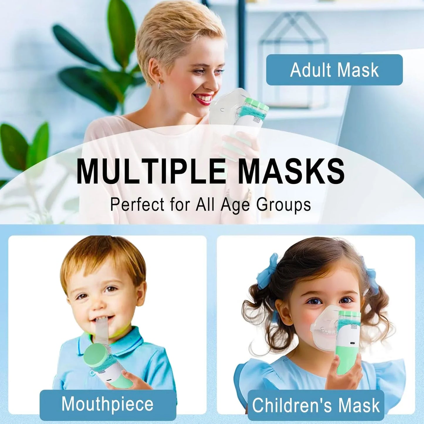 IDEABEL Health Care Mini Handheld Portable Asthma Inhale Nebulizer Ultrasonic Inalador Nebulizador For Children Adult