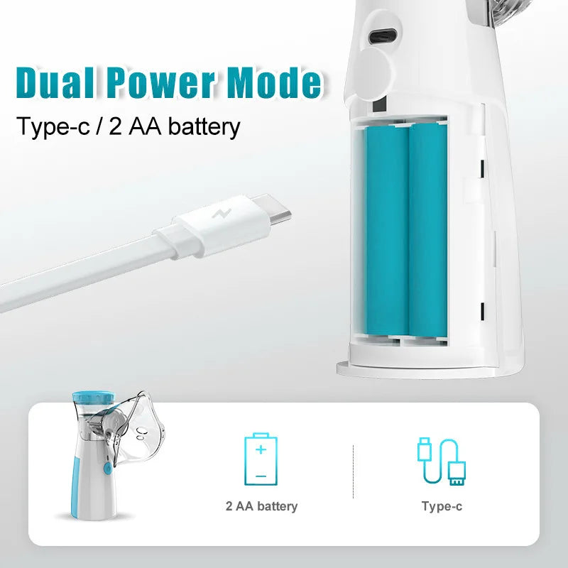 IDEABEL Health Care Mini Handheld Portable Asthma Inhale Nebulizer Ultrasonic Inalador Nebulizador For Children Adult